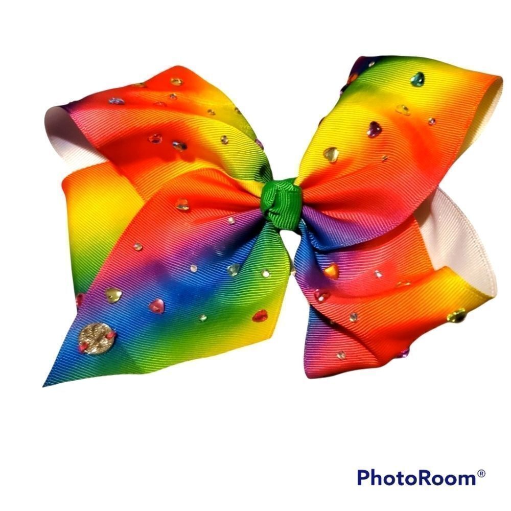 GIRLS Rainbow Ribbon Hair Bow